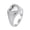 Silver, variant on Men's Women's Stainless Steel Individualistic Zirconia Heart Ring Gold Size 8