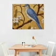 thumbnail image 2 of COMIO  - Gallery Wrapped Canvas Wall Art  Birds on Tree Branch with Blooms Painting Print on Canvas Animal Canvas Art Bird Flower Wall Pictures for Home Bedroom Decor, 2 of 4