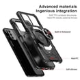 thumbnail image 4 of Compatible for Nokia C300 Case / Nokia G100 Case w/Tempered Glass Screen Protector [Military Grade] Ring Car Mount Kickstand Shockproof Hard Phone Case - Black, 4 of 7