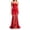 Red, variant on Formal Dress Women's Strapless Tube Top Bodycon Sheer Mesh Flare Train Long Stretch Maxi Gown for Nightclub Party