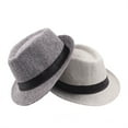 thumbnail image 4 of Apooke Fedora Hat for Men Spring Summer Sun Hats Teardrop Fedora with Black Bands Costume Accessory for Elders Teens Youths, 4 of 18