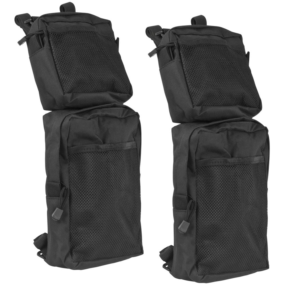 PU+Carbon Fiber Fabric 35x24x22cm Motorcycle ATVs Rear Seat Storage Bag Black X1 
