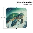 thumbnail image 3 of Disketp Watercolor Turtle1 Funny Coasters,4 Pcs Leather Coasters With Holder, Perfect Housewarming Hostess Gifts,Protect Furniture From Water Marks Scratch And Damage, 3 of 9