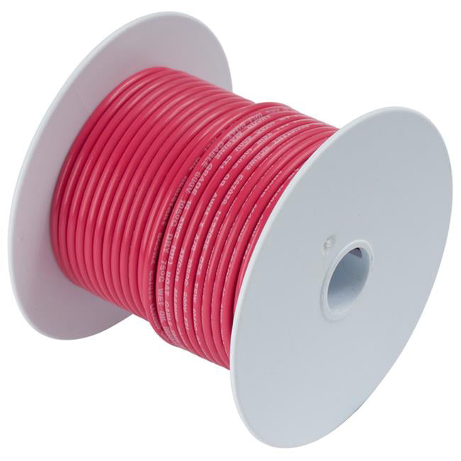 4 Gauge Copper Mix Red Power Marine Grade Stranded Wire with 4 AWG Terminals 