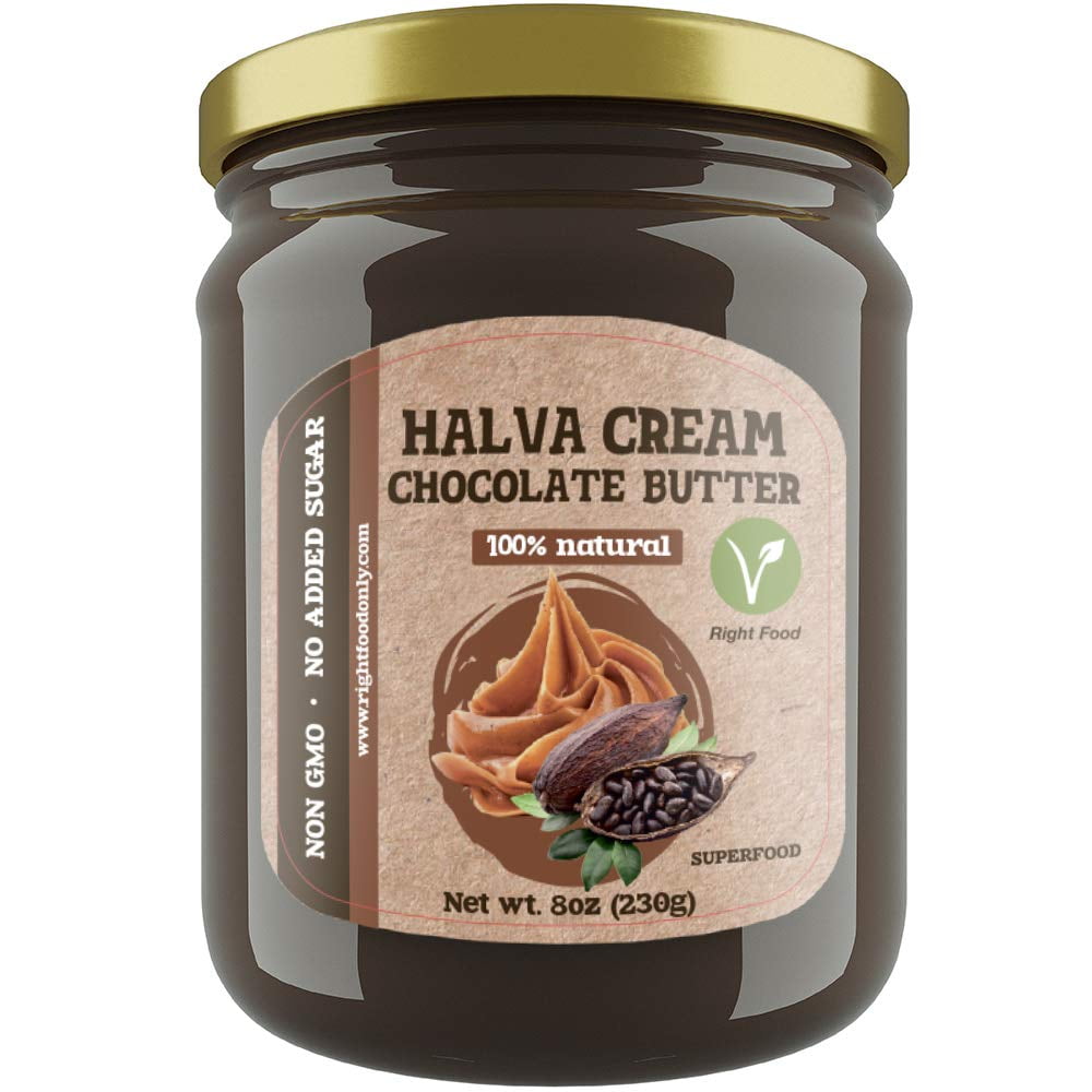 Chocolate Halva Cream Butter Kosher NonGMO Free of Sugar Plant