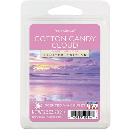 Cotton Candy Cloud Scented Wax Melts, ScentSationals, 2.5 oz (1-Pack)