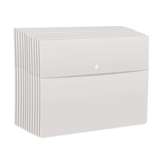 Carpeta de archivos expandible, 1 bolsillo, organizador de archivos de sobre de plástico con cierre Abanopi Gris