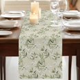 thumbnail image 3 of Table Runners 70 Inches Long Dress Scarves, Green Eucalyptus Leaves Farmhouse Coffee/Dining/Kitchen Table Decor, Holiday Table Runner, Spring Watercolor Plant Textured 13x70 Inch, 3 of 9