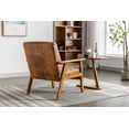 thumbnail image 4 of Leisure Chair, Modern Accent Chair with Solid Wood Armrests and Legs, Ergonomics Seat Cushion & Backrest, 4 of 8