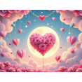 thumbnail image 4 of Valentine's Day Heart Love Backdrop Banner Romantic Flower Design Wedding Photo Props Party Decorations Background Event Display, 4 of 4