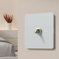 thumbnail image 2 of White Matte Finish Retro Toggle Switch With Brass Lever Control Options, 2 of 6