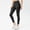 Black, variant on Brondbend Yoga Pants for Women Womens Soft Leggings Elastic High Waist Belly Control Workout Trousers Stripe Comfortable Tights Slim Fit Fitness Athletic Jogger Black