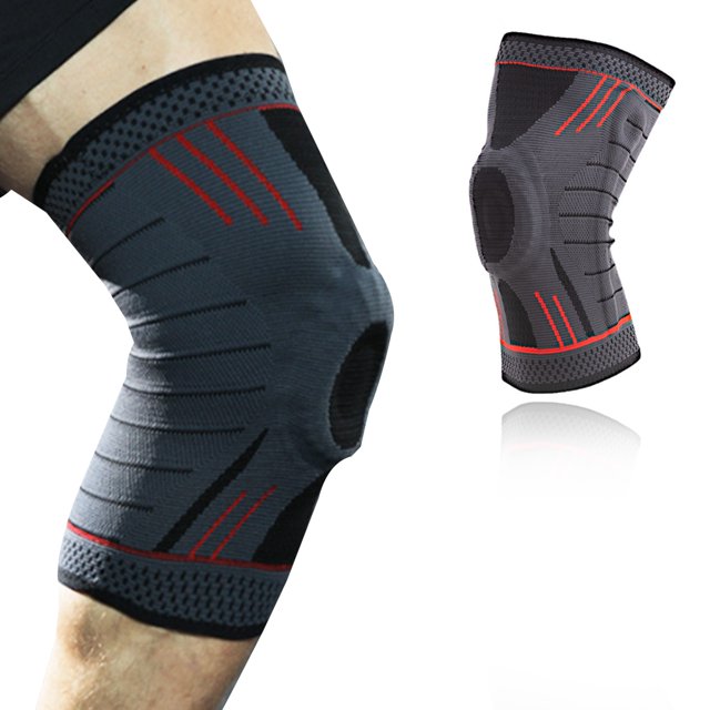 Rodillera, rodillera con almohadilla de gel para rótula y estabilizadores laterales, vendaje de soporte para rodilla