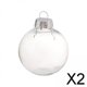 thumbnail image 1 of Adornos de bolas de Navidad transparentes Soledad 6cm paquete de 2, 1 of 10