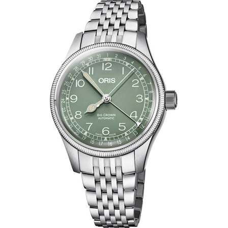 Oris Big Crown Pointer Date Automatic Green Dial Steel Unisex Watch 01 754 7749 4067-07 8 17 22