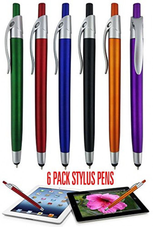 Universal Light Weight Click Stylus Capacitive Ballpoint Pen for