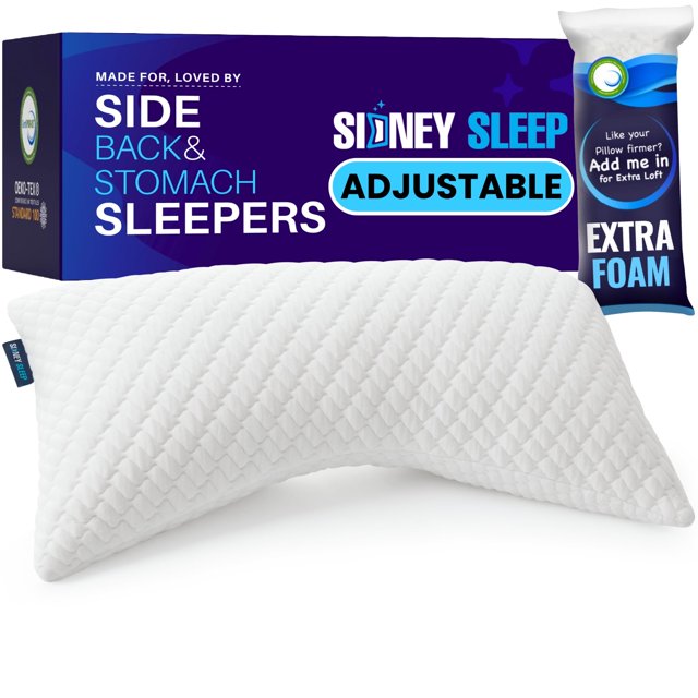 Almohada Sidney Sleep de espuma viscoelástica con relleno ajustable King