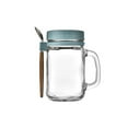 thumbnail image 1 of Feltree Portable Handle Overnight Oats Jars, Overnight Oats Container with Lid and Spoon, 10 Ounce Grain, Milk, Vegetable and Fruit Vegetables Storage Containers (2PC, 1 of 7
