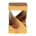 thumbnail image 6 of bali & pari Rapha Hand-carved Suar Wood Side Table, 6 of 6