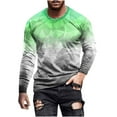 thumbnail image 2 of Blusas y camisas de manga larga con cuello redondo para hombre, blusas casuales de cuello redondo y manga larga, camisetas estampadas, blusas para hombre, 2 of 5