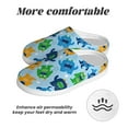 thumbnail image 6 of Daiia Cartoon Monster Print Women’s Fuzzy Slippers Memory Foam Lightweight House Shoes Cozy Loafer Flannel House Shoes-42/43, 6 of 7