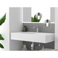 thumbnail image 4 of Pyramid 36" Solid Surface Bathroom Sink in White No Faucet Hole, 4 of 7