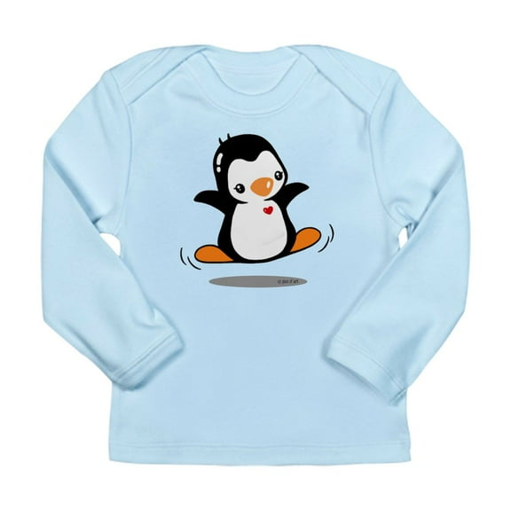 CafePress - Happy Penguin (2) Long Sleeve Infant T Shirt - Long Sleeve Infant T-Shirt
