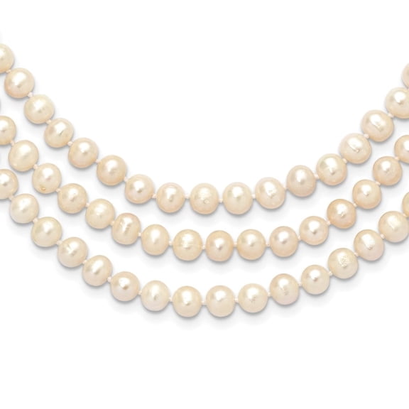 Auriga Fine Jewelry 7-8 mm White Freshwater Cultured Pearl Slip on Necklace for Women 76"