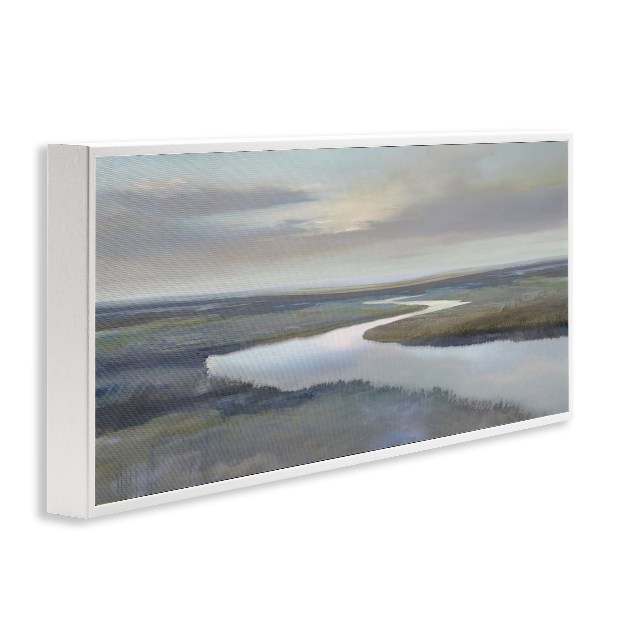 Stupell Industries Foggy Riverbend Atmosphere White Framed Giclee Art, design by Christy McKee