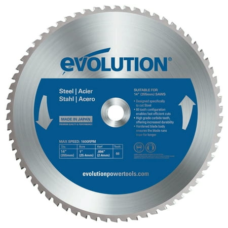 

Evolution 14 66-T Steel Cutting Saw Blade 14BLADEST