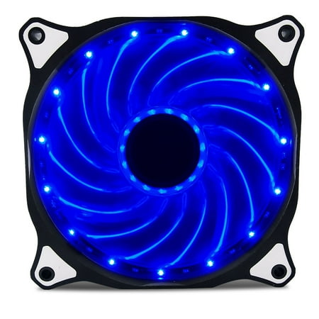Vetroo 120mm Blue 15-LEDs Cooling Fan for Computer PC Cases, CPU Coolers and (Best 120mm Radiator Fan)