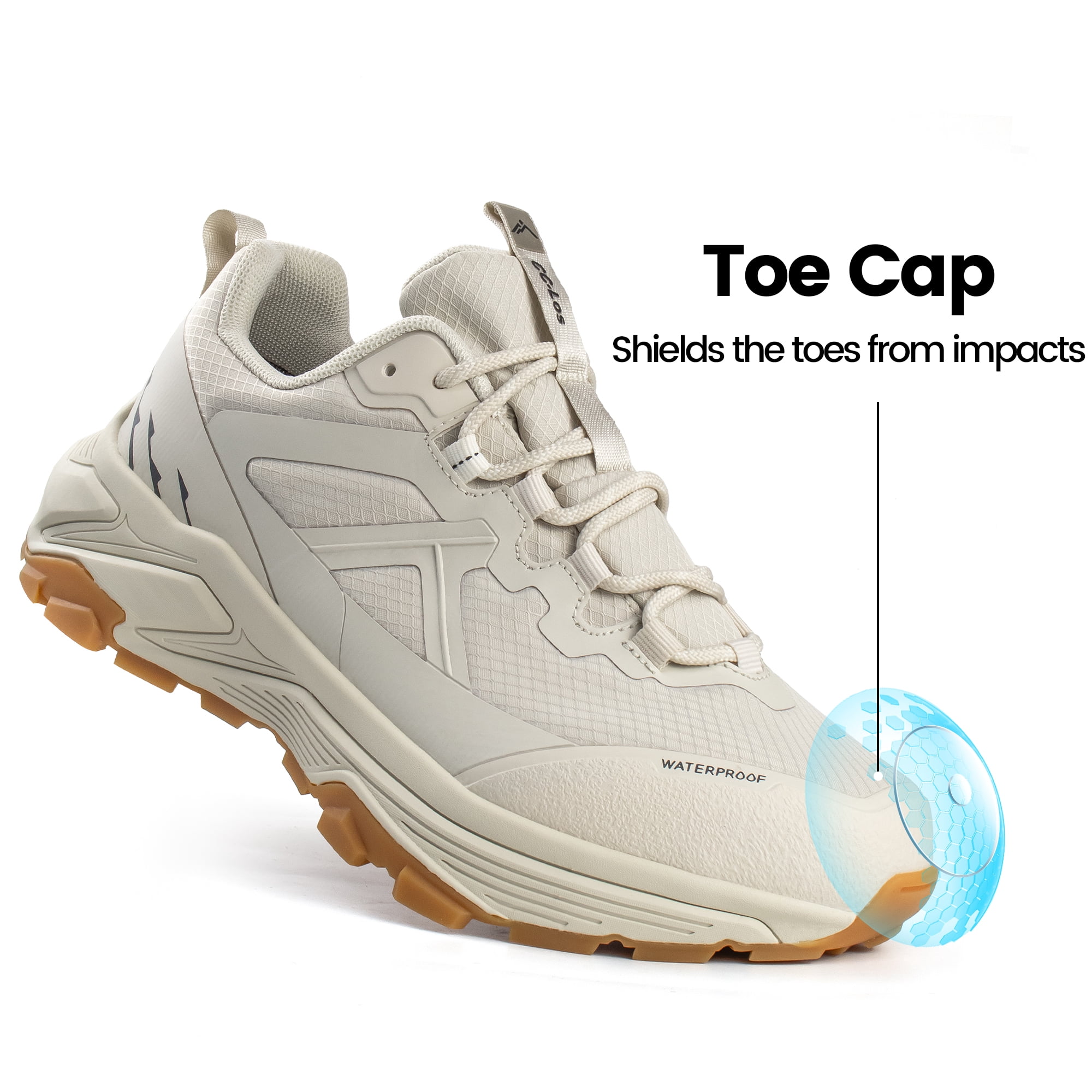 CC-Los Women’s Waterproof Hiking & Walking Shoes, Lightweight Breathable Outdoor Trekking Shoes for All-Day Comfort, Sizes 36-42