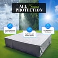 thumbnail image 4 of Direct Wicker Square Patio Waterproof Cover for Dining & Sofa Sets | 106.3" x 106.3" | PU Coated Fire Resistant Polyester | UV Resistant & Windproof | Mold Resistant | Durable Outdoor Furniture Cover, 4 of 10