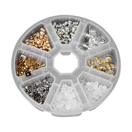 

Earnut Sets 440pcs Earring Back Stopping 8 Styles Rubber Metal Silicone Plastic Safety Plugs Adjustments Bases Jewelry Accessories(1#)