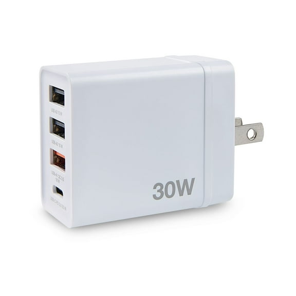 Verbatim 30W 4-Port USB Wall Charger - White (70772)