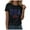 Black, variant on Women American Flag Shirts USA Flag Stars Stripes Graphic Blouse Patriotic Shirt Casual Short Sleeve Tee Top(Black,S)