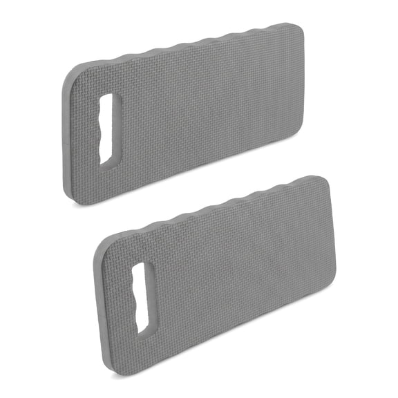 WZB Grey Waterproof EVA Foam Kneeling Pad 2 Pcs, 15.74 x 7.09 x 0.79 inch Knee Mat for Gardening, Yoga and Household Work