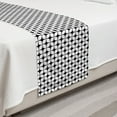 thumbnail image 2 of Abstract Bed Runner, Continuing Round Squares in Monochrome Style Graphical Grid Elements, Decorative Accent Bedding Scarf for Hotels Homes and Guestrooms, Twin, Charcoal Grey and White, by Ambesonne, 2 of 2