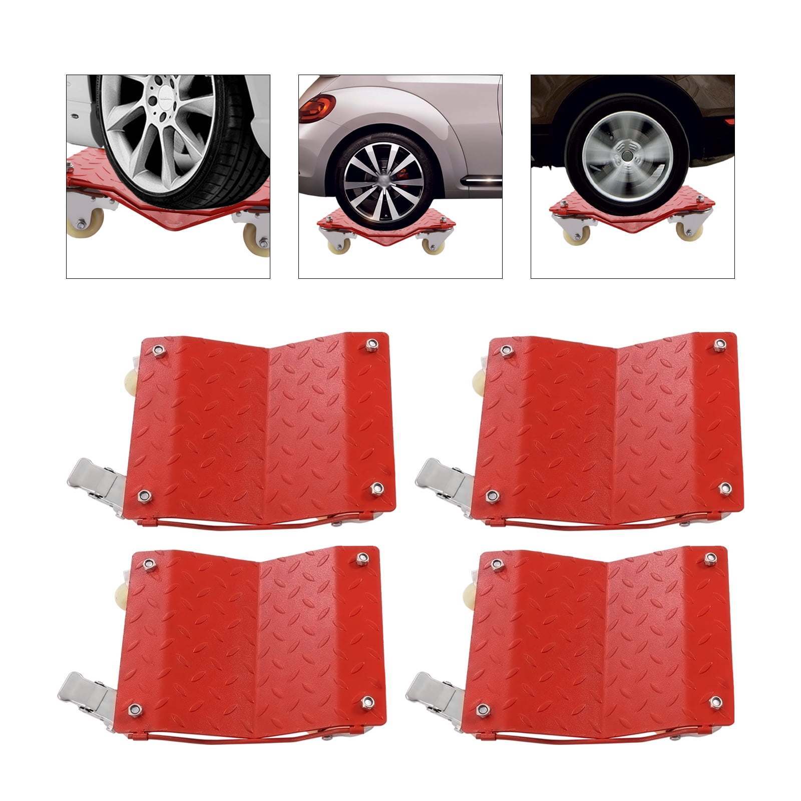 Miumaeov Tire Dollys Set of 4 Dolly Heavy Duty Vehicle Car Wheel Dolly