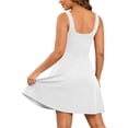 thumbnail image 5 of IWRICH Women's Athletic Dress with Built-In Shorts Workout Tennis Golf Active Wear U Neck A-Line Dresses WH2 XL, 5 of 8