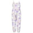 thumbnail image 6 of ITSAME Toddler Girls Jumpsuit, Loose Fit Easter Bunny Print Spaghetti Strap Kids Fashion Casual Romper Purple 1T, 6 of 7