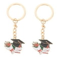 thumbnail image 5 of Raindrops 2Pcs Graduation Themed Keychains Graduation Bachelor Cap Keyring Bag Hanging Pendant, 5 of 8