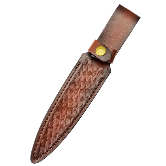 HonYunda Brown Leather Sheath for Hiking and Camping, Fixed Blade Cover for Small Blade Protection and Outdoor Carry, Single Pack Use Daily