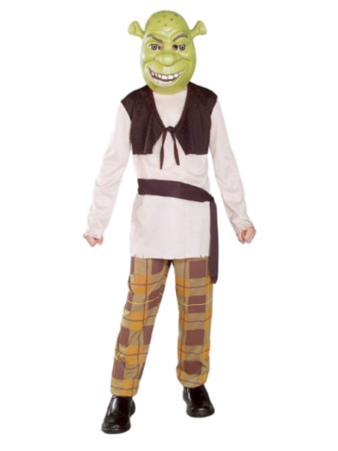 Shrek The Third Boys Halloween Costume Mask, Shirt with Vest, Pants