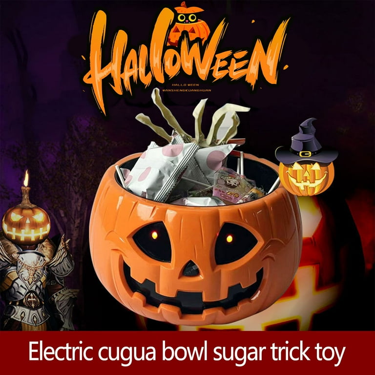 Ciotola Porta Caramelle Halloween Animata - Con Sensore Di Movimento E Cranio Urlante - Foto 5