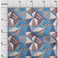 thumbnail image 2 of oneOone Georgette Viscose Navy Blue Fabric Check Patchwork Sewing Material Print Fabric By The Yard 42 Inch Wide, 2 of 5