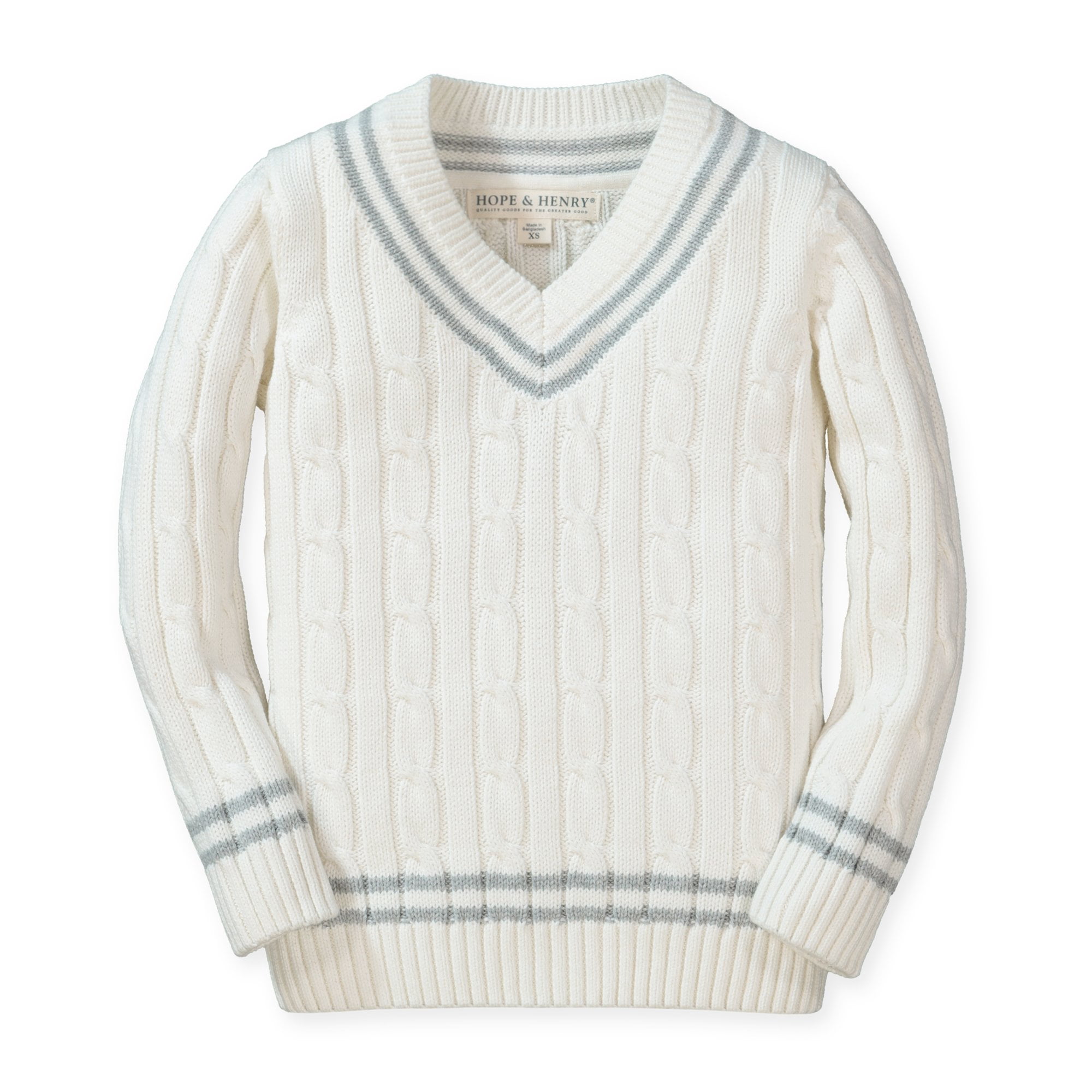 Hope & Henry Boys' V-Neck Cricket Sweater