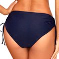 thumbnail image 3 of Bathing Suit with Skirt for Women Jr Swimsuits for Teen Girls Women Running High Waist Bikini Bottoms Swim Briefs Beach Shorts Ruched Bottom Both Sides Wrinkled Drawstring For Shorts, 3 of 7