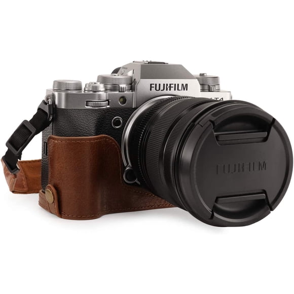 MegaGear Ever Ready Genuine Leather Camera Half Case Compatible with Fujifilm X-T4