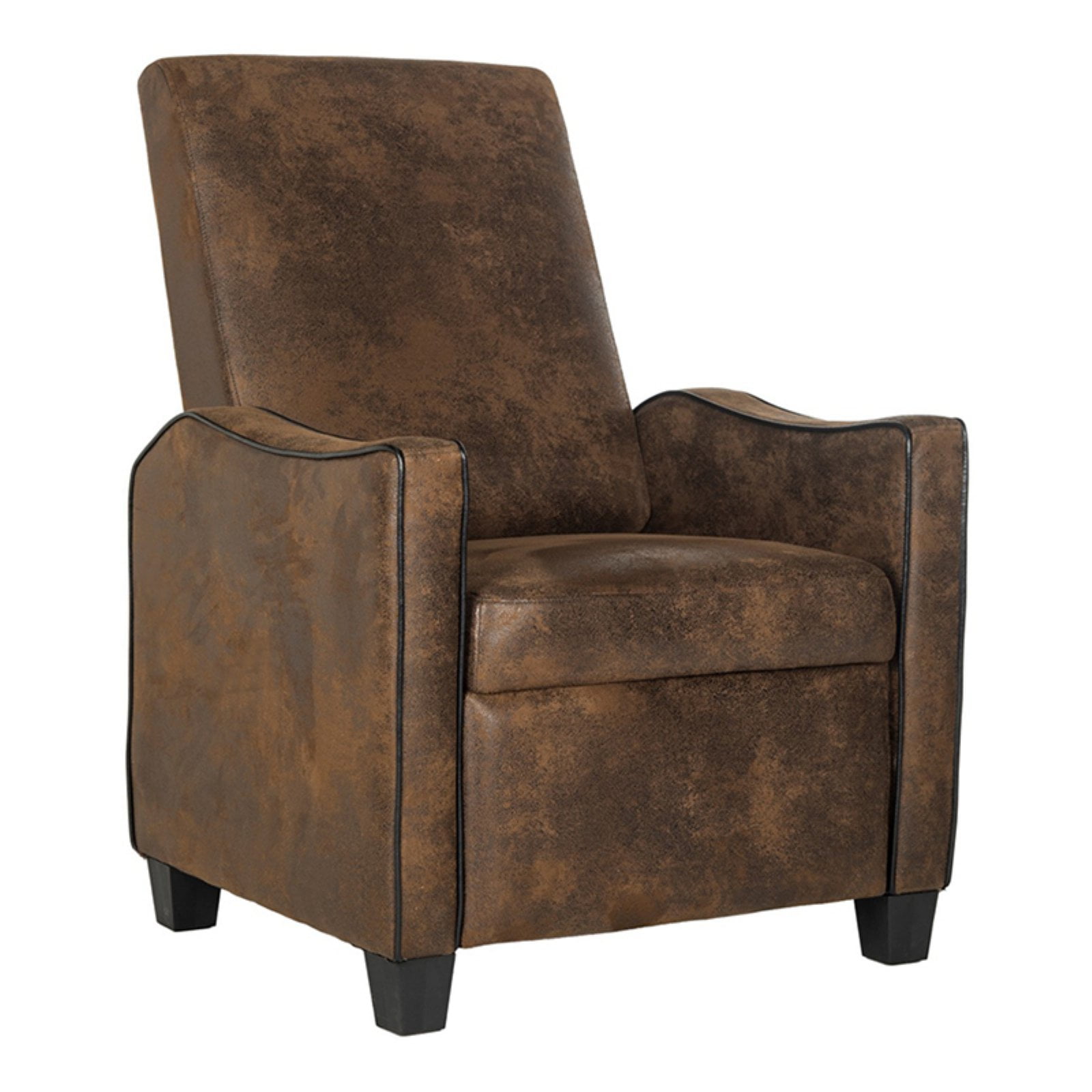 Safavieh Holden Collapsible Faux Leather Recliner Chair, Brown